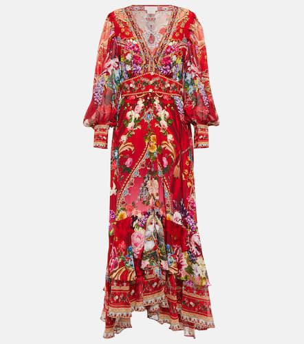 Printed embellished silk maxi dress - Camilla - Modalova