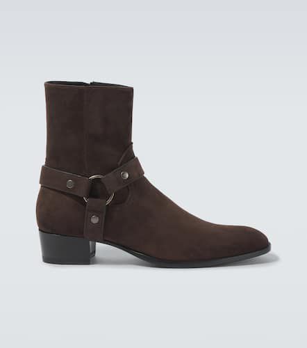 Ankle Boots Wyatt Harness aus Veloursleder - Saint Laurent - Modalova