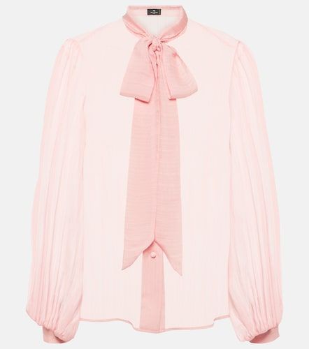 Etro Blusa de seda con lazo - Etro - Modalova