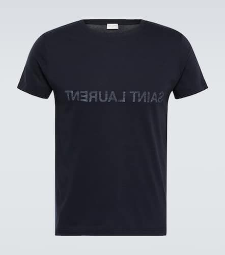 Reversed logo short-sleeved T-shirt - Saint Laurent - Modalova