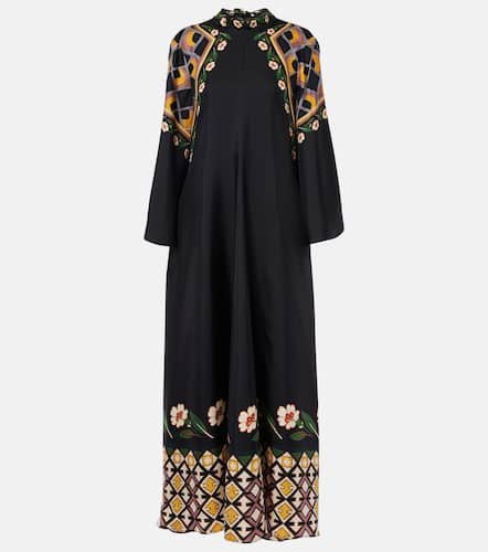 Magnifico printed silk twill maxi dress - La DoubleJ - Modalova