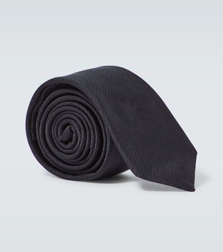 Signature silk jacquard tie - Saint Laurent - Modalova