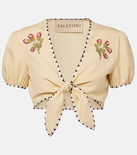 Top cropped Plus De Pois con ricamo - Valentino - Modalova