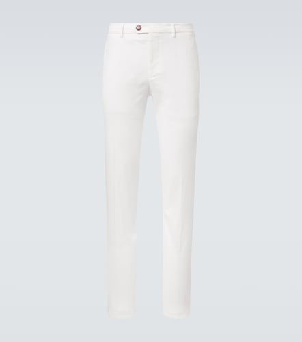 Cotton-blend slim pants - Brunello Cucinelli - Modalova