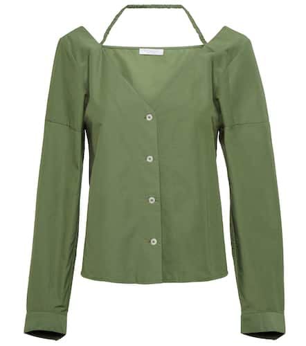 Ruby cotton-blend halterneck top - Deveaux New York - Modalova