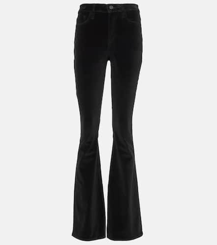 Pantalones flared Le High Flare Velveteen de terciopelo - Frame - Modalova