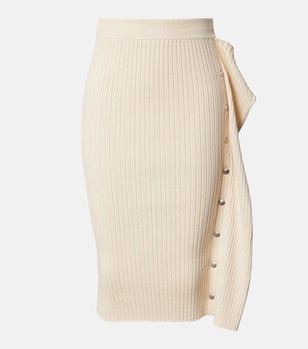 Falda midi de algodón acanalada - Stella McCartney - Modalova