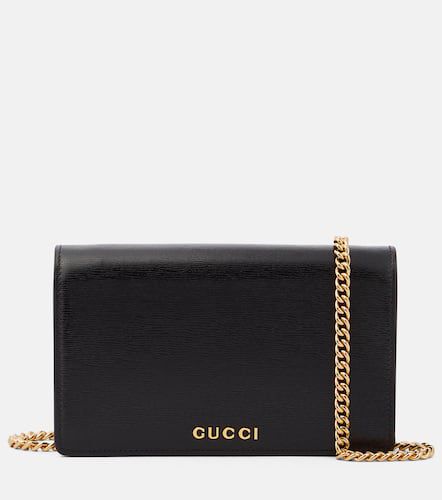 Script leather wallet on chain - Gucci - Modalova