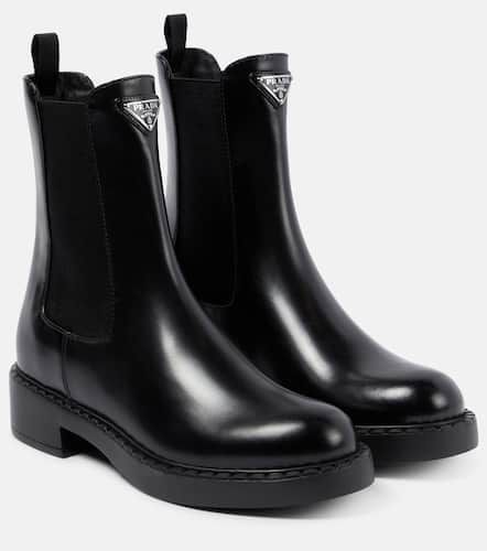 Prada Logo leather ankle boots - Prada - Modalova