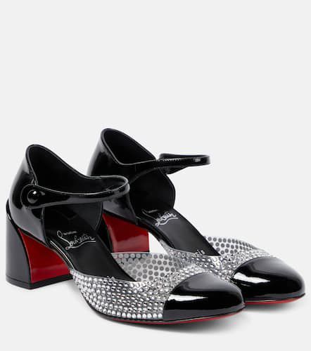 Crystal-embellished patent leather pumps - Christian Louboutin - Modalova