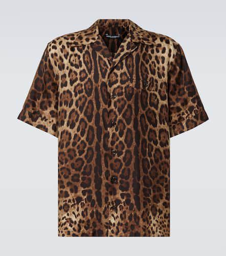 Leopard-print silk bowling shirt - Dolce&Gabbana - Modalova