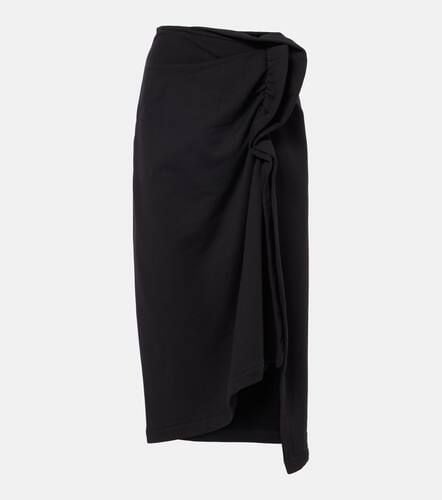 Draped asymmetric jersey midi skirt - Dries Van Noten - Modalova