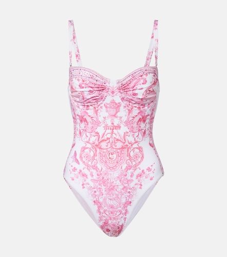 Embellished printed swimsuit - Camilla - Modalova