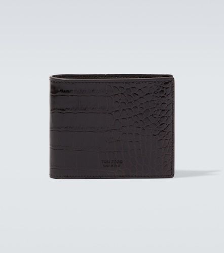 Croc-effect patent leather bifold wallet - Tom Ford - Modalova