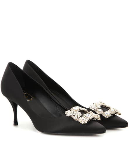 Pumps in satin con decorazione - Roger Vivier - Modalova