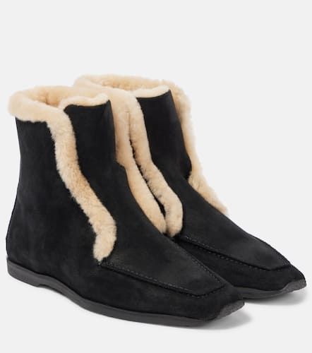 Ankle Boots aus Veloursleder mit Shearling - Toteme - Modalova