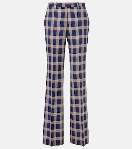 Checked high-rise wool wide-leg pants - Etro - Modalova