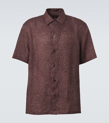 Camicia bowling in lino con stampa - Brioni - Modalova