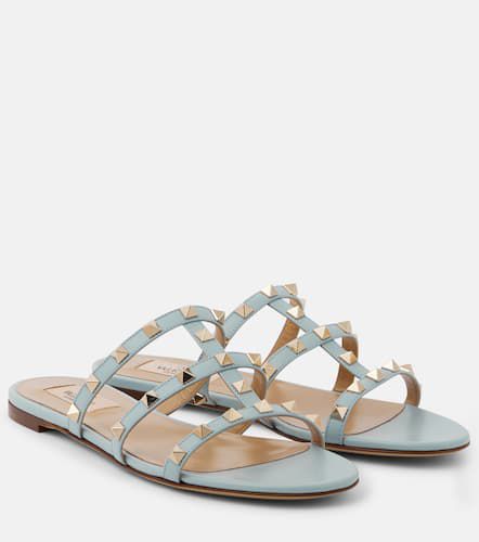 Sandalen Rockstud aus Leder - Valentino Garavani - Modalova