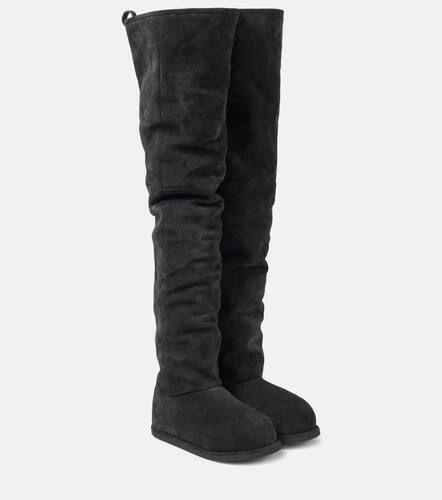 Heidi 15 leather over-the-knee-boots - Amina Muaddi - Modalova