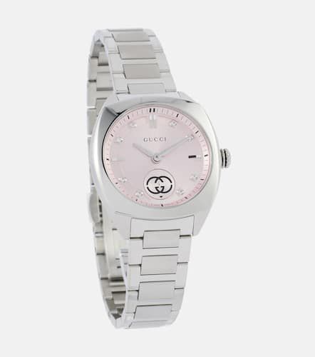 Interlocking G watch with diamonds - Gucci - Modalova