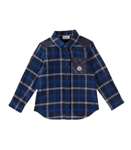 Checked cotton flannel shirt - Moncler Enfant - Modalova