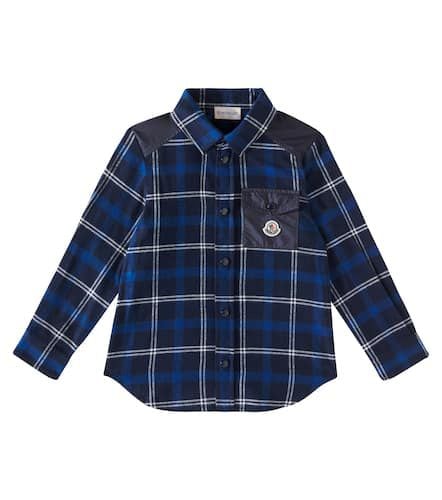 Checked cotton flannel shirt - Moncler Enfant - Modalova