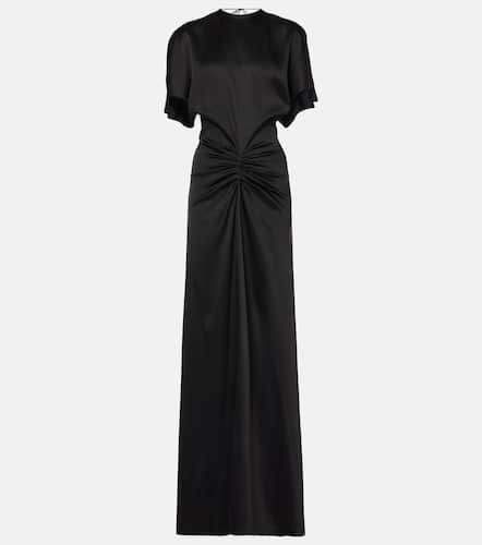 Gathered open-back crÃªpe satin gown - Victoria Beckham - Modalova