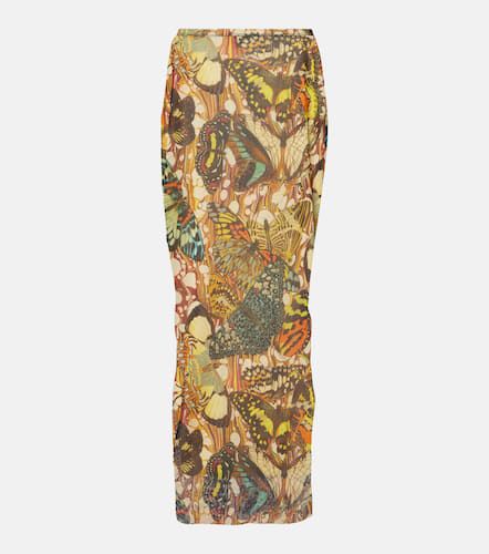 Falda larga de malla estampada - Jean Paul Gaultier - Modalova