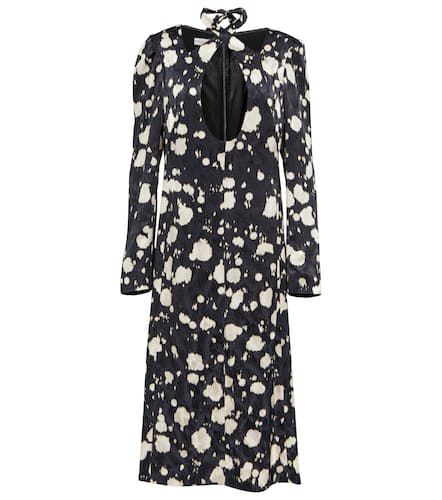 Cutout satin jacquard midi dress - Dries Van Noten - Modalova