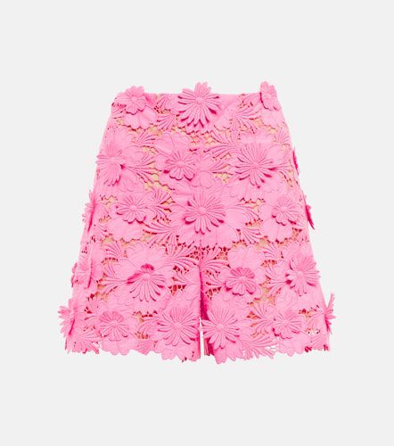 Shorts de encaje guipur floral - Oscar de la Renta - Modalova