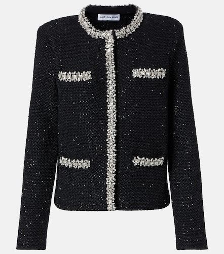 Sequined cotton-blend boucle jacket - Self-Portrait - Modalova