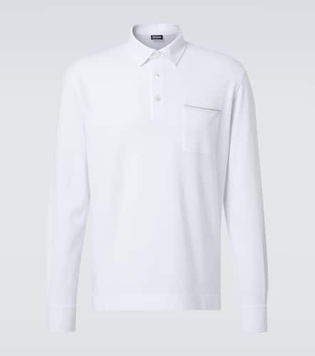 Zegna Polo de algodón con logo - Zegna - Modalova