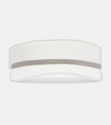 Monili leather-trimmed visor - Brunello Cucinelli - Modalova
