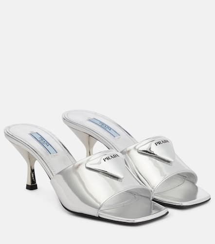 Prada Metallic leather sandals - Prada - Modalova