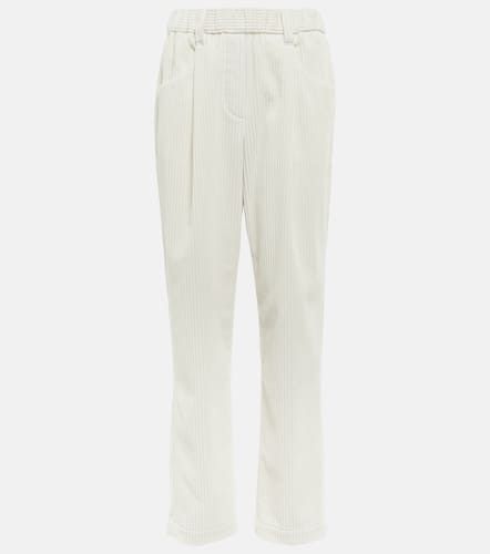 Velvet cotton pants - Brunello Cucinelli - Modalova