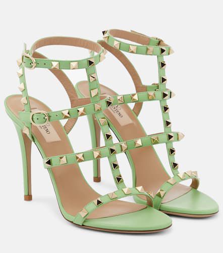 Sandalen Rockstud 115 aus Leder - Valentino Garavani - Modalova