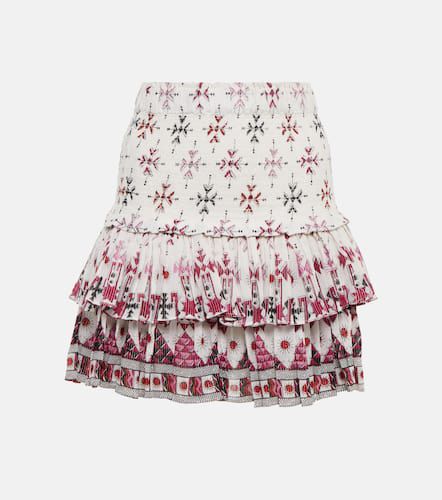 Naomi printed smocked cotton miniskirt - Marant Etoile - Modalova