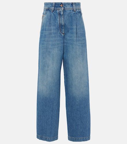 Jeans anchos plisados de tiro alto - Brunello Cucinelli - Modalova