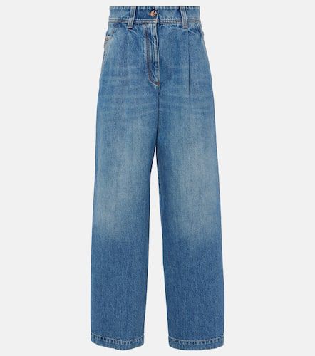 Pleated high-rise wide-leg jeans - Brunello Cucinelli - Modalova