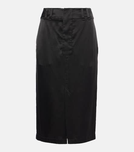 Silk crÃªpe de chine pencil skirt - Saint Laurent - Modalova