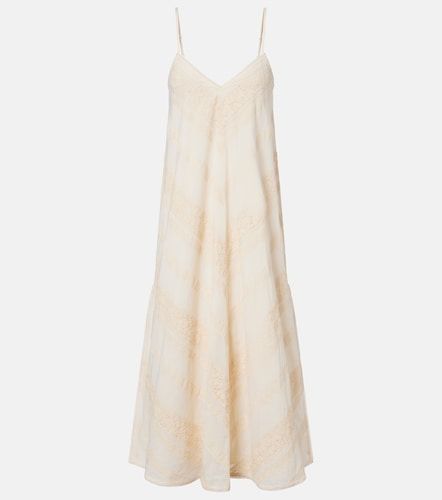Vestido midi de algodón bordado - Juliet Dunn - Modalova