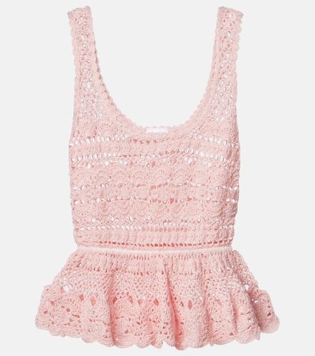 Top Marianne de croché de algodón con peplum - Anna Kosturova - Modalova