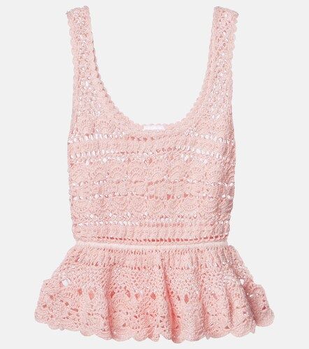 Top Marianne de croché de algodón con peplum - Anna Kosturova - Modalova