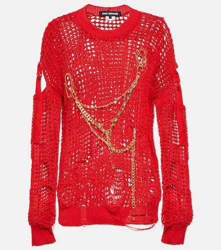 Chain-embellished openwork sweater - Junya Watanabe - Modalova