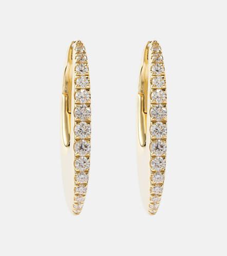 Lulu Medium 18kt hoop earrings with diamonds - Melissa Kaye - Modalova