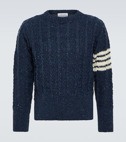 Cable-knit wool and mohair sweater - Thom Browne - Modalova
