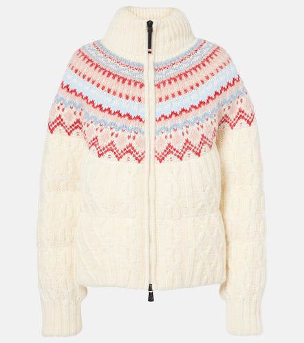 Wool-blend jacquard down jacket - Moncler Grenoble - Modalova