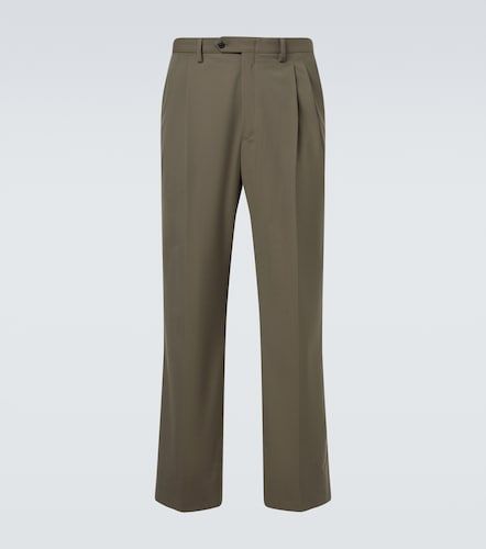 Wool and cotton straight pants - Prada - Modalova