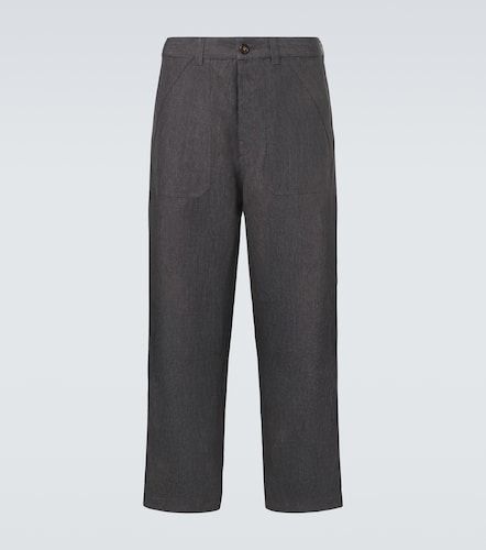 Pantalones rectos de lino - Brunello Cucinelli - Modalova